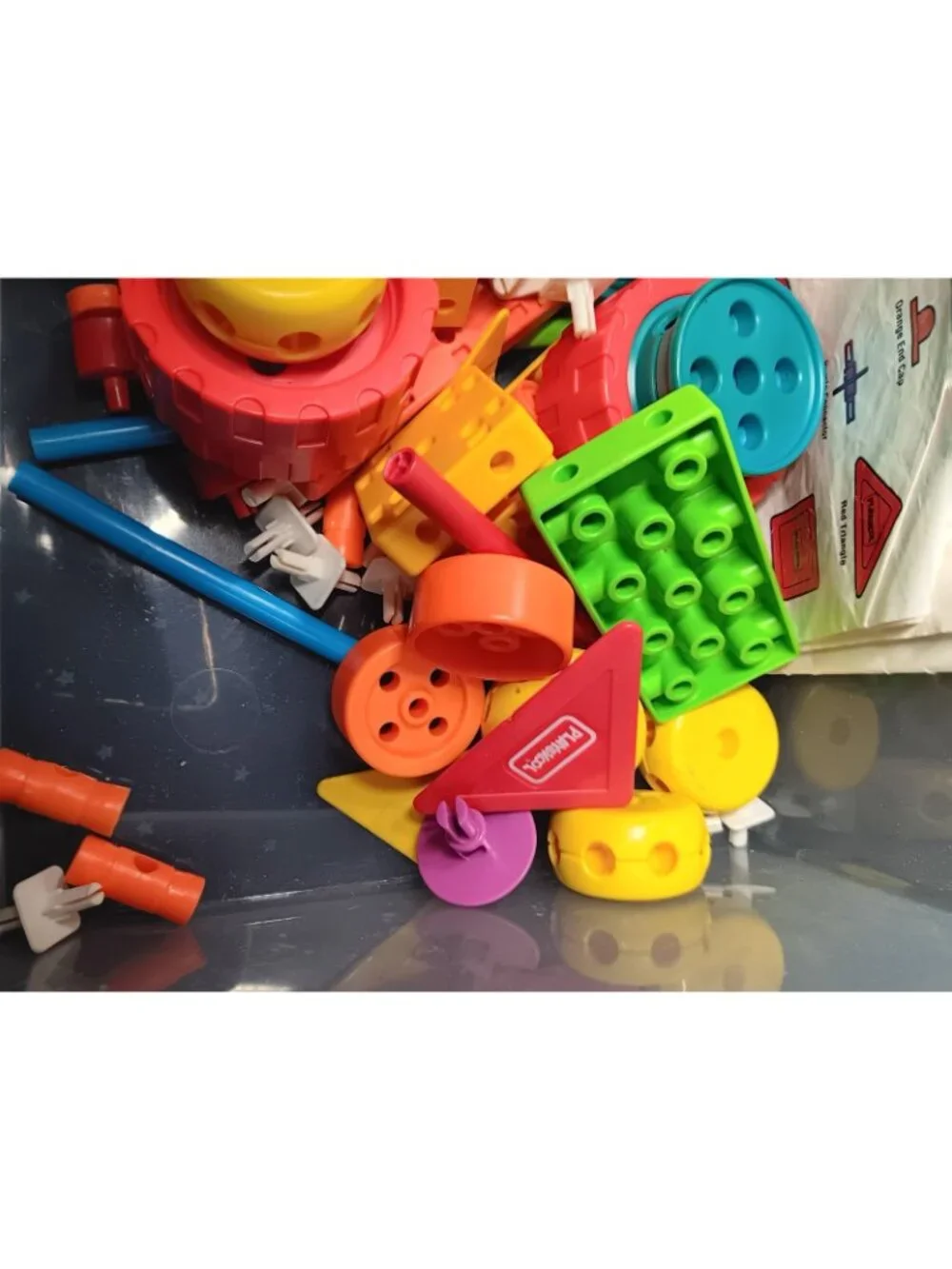 Plastic Tinker Toys  Mixed Lot of Random Parts and Pieces